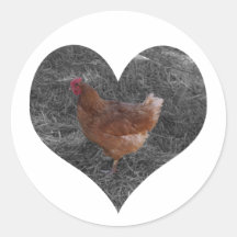 Heart Shaped Chicken Stickers