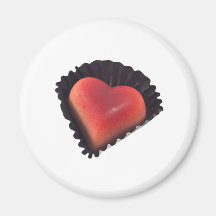 Heart shaped chocolate fridge magnet