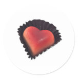 Heart shaped chocolate sticker