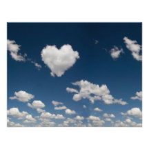 Heart shaped cloud custom announcement