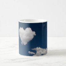 Heart shaped cloud mug