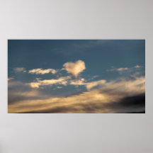 Heart shaped cloud poster