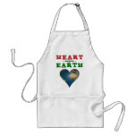 Heart shaped Earth aprons