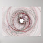 Heart shaped hole print