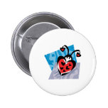 heart shaped ladybug button