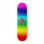 Heart Shaped Rainbow Twirl skateboards