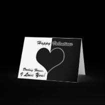 Heart SIlhouette Fiance Valentines Card