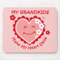 Heart Smile Grandkids Mousepad