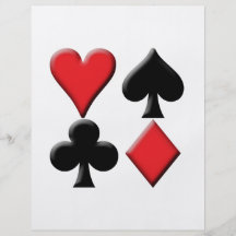 Heart, Spade, Club and Diamond Flyer Design