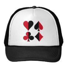 Heart Spade Diamond Club Mesh Hats
