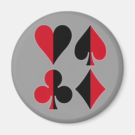 Heart Spade Diamond Club Refrigerator Magnet