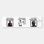 Heart Spine Brain Bumper Stickers