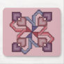 Heart Square Cross Stitch Mousepad
