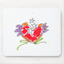 Heart Stars Mouse Pads