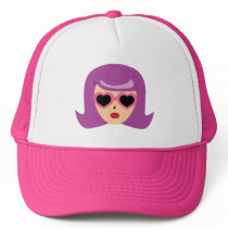 Heart Sunglasses Mesh Hats