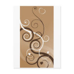 heart swirls design postcard