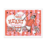 Heart Tamer Retro Valentine Postcard