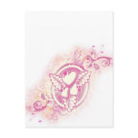 Heart Tattoo with Flowers postcards