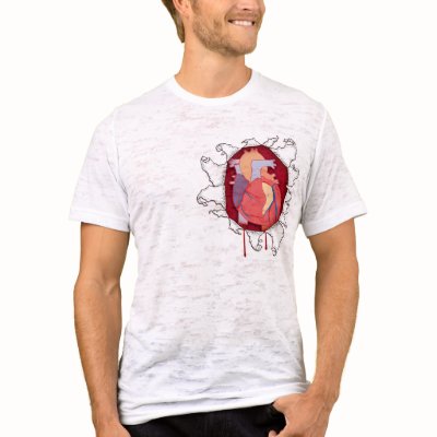 Heart Tearing through Chest T-Shirt by jamierushad