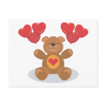 Heart Teddy Bear Postcard