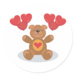 Heart Teddy Bear stickers