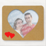 Heart Template Photo Frame Mousepad