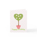 Heart Topiary with White Roses cards