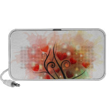 Heart Tree Doodle Travelling Speakers