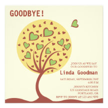 Heart tree - farewell party invitation