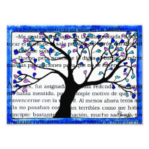 Heart Tree on Spanish Text Art Photo