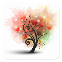 Heart Tree Sticker