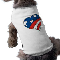 Heart USA Flag Tshirts and Gifts Pet Clothes