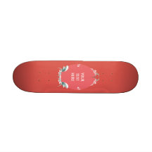 HEART WAVE EMBLEM CUSTOM SKATE BOARD