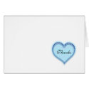 HEART  WEDDING THANK YOU CARDS