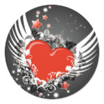 Heart & Wings Design stickers