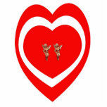 Heart with 2 cupids photo  sculpture photo sculptures