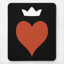 Heart with Crown Mousepads