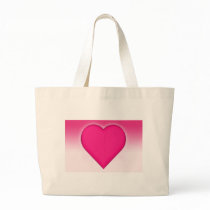 Heart With Gradient Background: Canvas Bags
