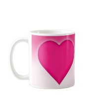 Heart With Gradient Background: Coffee Mugs