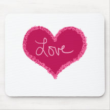 Heart with Love Mousemat