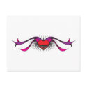 Heart with Ribbons Tattoo Design postcards