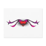 Heart with Ribbons Tattoo Design postcards