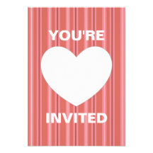 Heart with Stripes Personalized Announcement