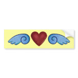 Heart with Wings bumper stickers