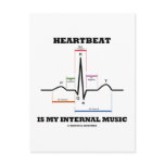 Heartbeat Is My Internal Music (ECG/EKG) postcards