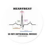 Heartbeat Is My Internal Music (ECG/EKG) Stickers