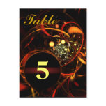 Heartbeat Table Number Postcard