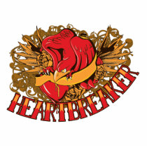 heartbreaker red bird tattoo style art acrylic cut out