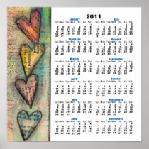 Hearts 2011 Wall Calendar Poster