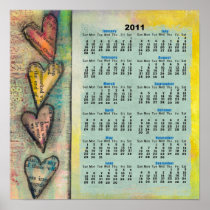 Hearts 2011 Wall Calendar Poster
